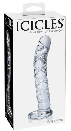 Прозрачный стеклянный стимулятор Icicles № 60 - 15 см. 