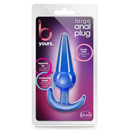 Синяя анальная пробка в форме якоря Large Anal Plug - 12,2 см. 