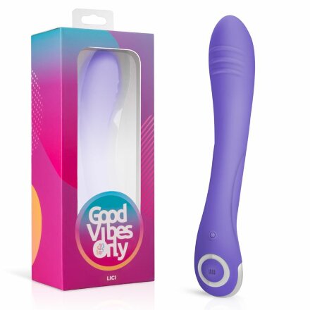 Фиолетовый вибратор для G-стимуляции Lici G-Spot Vibrator - 22,5 см. 