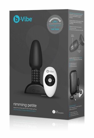 Чёрная анальная пробка с римминг-эффектом RIMMING PETITE - 12,4 см. 