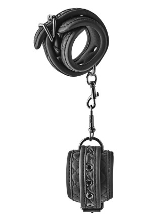 Черные манжеты на запястья HANDCUFF DIAMOND 