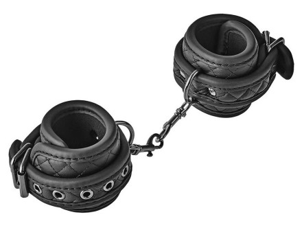 Черные манжеты на запястья HANDCUFF DIAMOND 