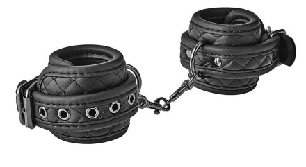 Черные манжеты на запястья HANDCUFF DIAMOND 