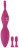 Ярко-розовый клиторальный вибратор с 3 насадками Spot Vibrator with 3 Tips - 17,9 см. 