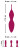 Ярко-розовый клиторальный вибратор с 3 насадками Spot Vibrator with 3 Tips - 17,9 см. 