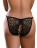 Черные трусики Remote Lace Peek-a-Boo S-M-L с вибрацией и анальным стимулятором 