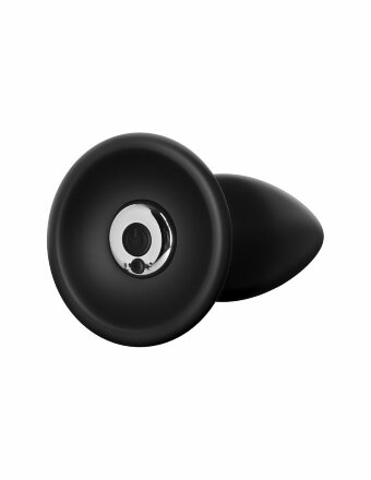 Чёрная малая анальная вибропробка Small Rechargeable Anal Plug - 10,9 см. 