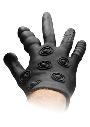 Черная стимулирующая перчатка Stimulation Glove 