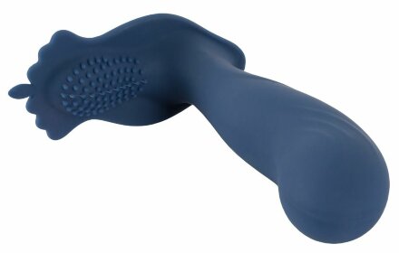 Синий вибростимулятор простаты Vibrating Butt Plug - 11,7 см. 