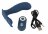 Синий вибростимулятор простаты Vibrating Butt Plug - 11,7 см. 