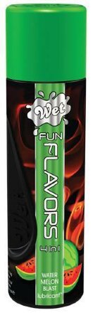 Разогревающий лубрикант Fun Flavors 4-in-1 Watermelon Blast с ароматом арбуза - 121 мл. 
