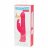 Розовый вибратор Thrusting Realistic Rechargeable Rabbit Vibrator с имитацией толчков - 22,8 см. 