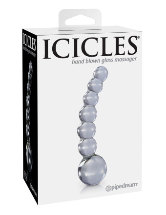 Прозрачный стеклянный стимулятор Icicles №66 - 12 см. 