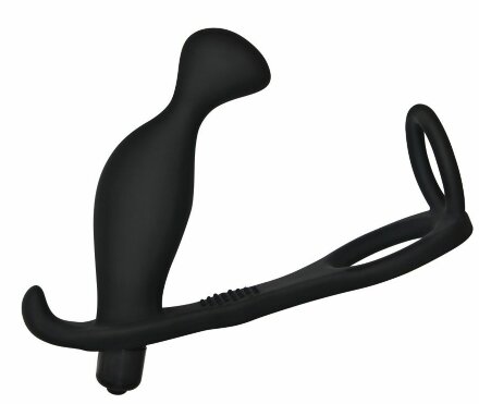 Черный вибромассажер простаты Ass Rasca Prostate 
