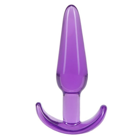 Фиолетовая анальная пробка в форме якоря Slim Anal Plug - 10,8 см. 