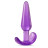 Фиолетовая анальная пробка в форме якоря Slim Anal Plug - 10,8 см. 