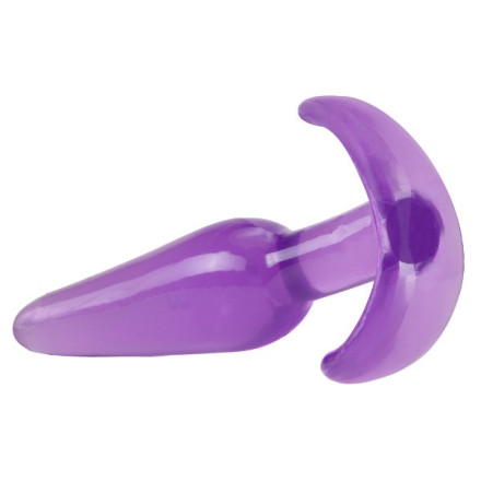 Фиолетовая анальная пробка в форме якоря Slim Anal Plug - 10,8 см. 