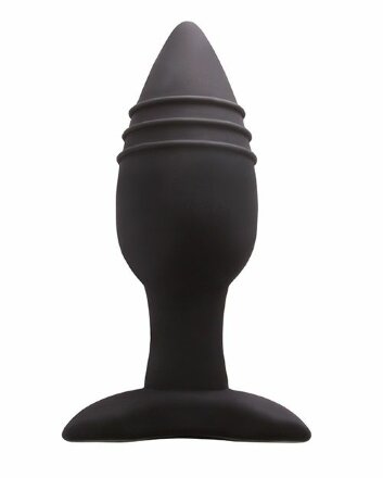 Средняя черная анальная пробка RENEGADE PLUG 4 - 12 см. 