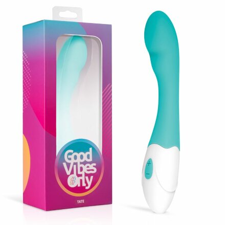 Зеленый вибратор для G-стимуляции Tate G-Spot Vibrator - 20 см. 