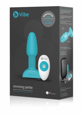 Бирюзовая анальная пробка с римминг-эффектом RIMMING PETITE - 12,4 см. 