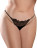 Черные трусики Remote Lace Peek-a-Boo XL-XXL с вибрацией и анальным стимулятором 