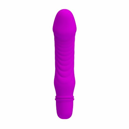 Фиолетовый мини-вибратор Justin -13,5 см. 