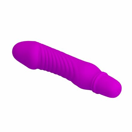 Фиолетовый мини-вибратор Justin -13,5 см. 