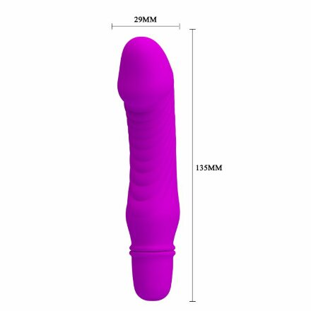 Фиолетовый мини-вибратор Justin -13,5 см. 