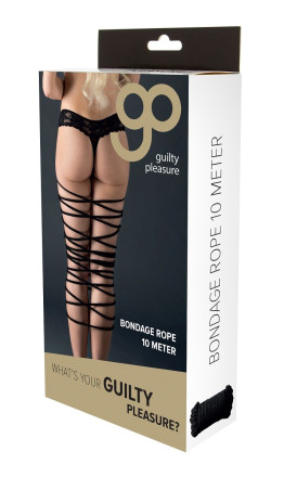 Чёрная хлопковая веревка для связывания Bondage Rope 33 Feet - 10 м. 