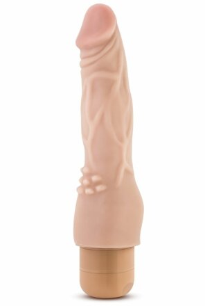 Телесный вибратор-реалистик с шипиками в основании Mr. Skin Cock Vibe 4 - 20,3 см. 