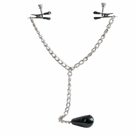 Зажимы на грудь с цепью и подвесом Weighted Nipple Clamps 
