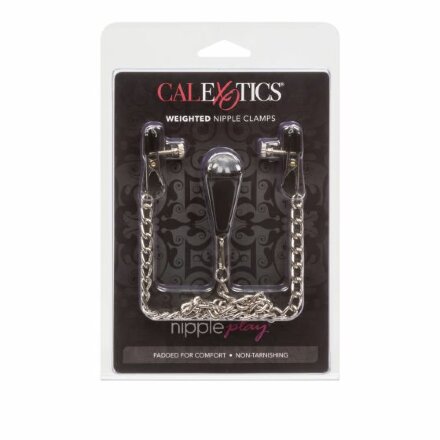 Зажимы на грудь с цепью и подвесом Weighted Nipple Clamps 