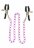 Зажимы для сосков Nipple Chain Metal на фиолетовой цепочке 