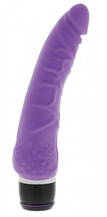 Фиолетовый вибратор-реалистик PURRFECT SILICONE CLASSIC 7.1INCH PURPLE - 18 см. 