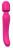 Ярко-розовый жезловый вибратор Heating Bodywand с нагревом - 23,2 см. 