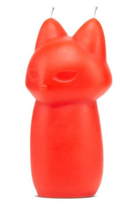 Красная БДСМ-свеча в форме злой кошки Fox Drip Candle 