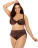 Раздельный купальник plus size с полосками зебры 