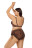 Раздельный купальник plus size с полосками зебры 