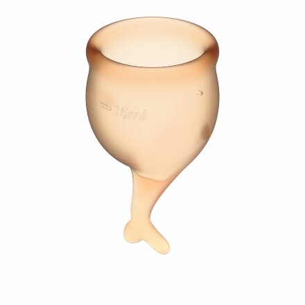 Набор оранжевых менструальных чаш Feel secure Menstrual Cup 