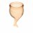 Набор оранжевых менструальных чаш Feel secure Menstrual Cup 