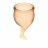 Набор оранжевых менструальных чаш Feel secure Menstrual Cup 