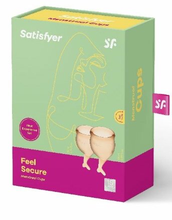Набор оранжевых менструальных чаш Feel secure Menstrual Cup 