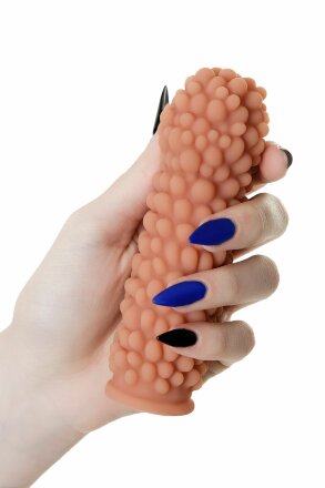 Телесная реалистичная насадка KOKOS Extreme Sleeve 08 с дополнительной стимуляцией - 12,7 см. 