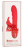 Красный вибромассажер-кролик с функцией нагрева Heated Silicone Ultra-Soft Rabbit - 21,5 см. 