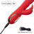 Красный вибромассажер-кролик с функцией нагрева Heated Silicone Ultra-Soft Rabbit - 21,5 см. 