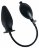 Черная надувная анальная пробка True Black - 11,5 см. 
