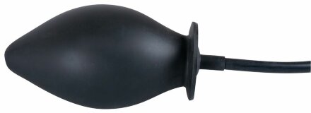 Черная надувная анальная пробка True Black - 11,5 см. 