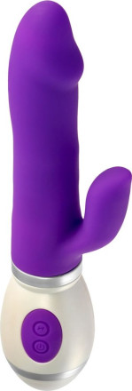 Фиолетовый вибратор-кролик Miss Jessy - 18,5 см. 