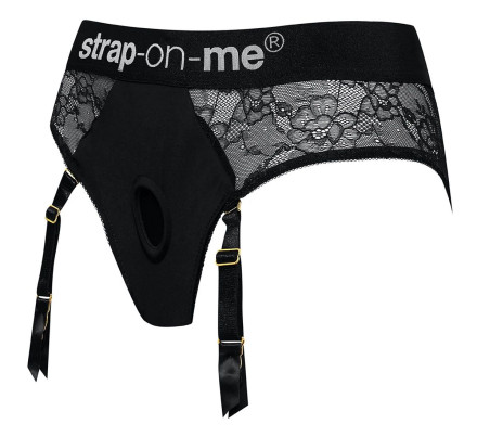 Черные трусики для насадок Diva Lingerie Harness - size S 