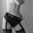 Черные трусики для насадок Diva Lingerie Harness - size S 